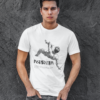 Model wearing Inspiration T-Shirt, Brand Name - Thread Wair Inspiration Unisex White T-Shirt