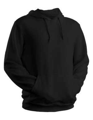 124 Midnight Solid Black Hoodie