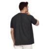 DSC_4429 Men's Solid Black Cotton T-shirt (Oversized)