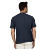 DSC_4479 Men's Solid Dark Blue Cotton T-shirt (Oversized)