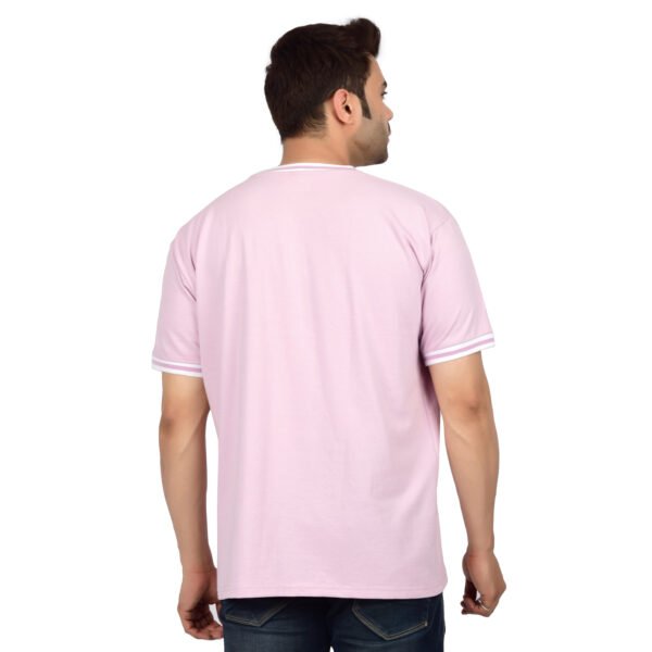 Men's Solid Pink Cotton T-shirt (Oversized)