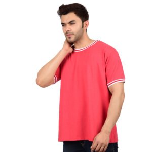 DSC_4571 Men's Solid Black Red T-shirt (Oversized)