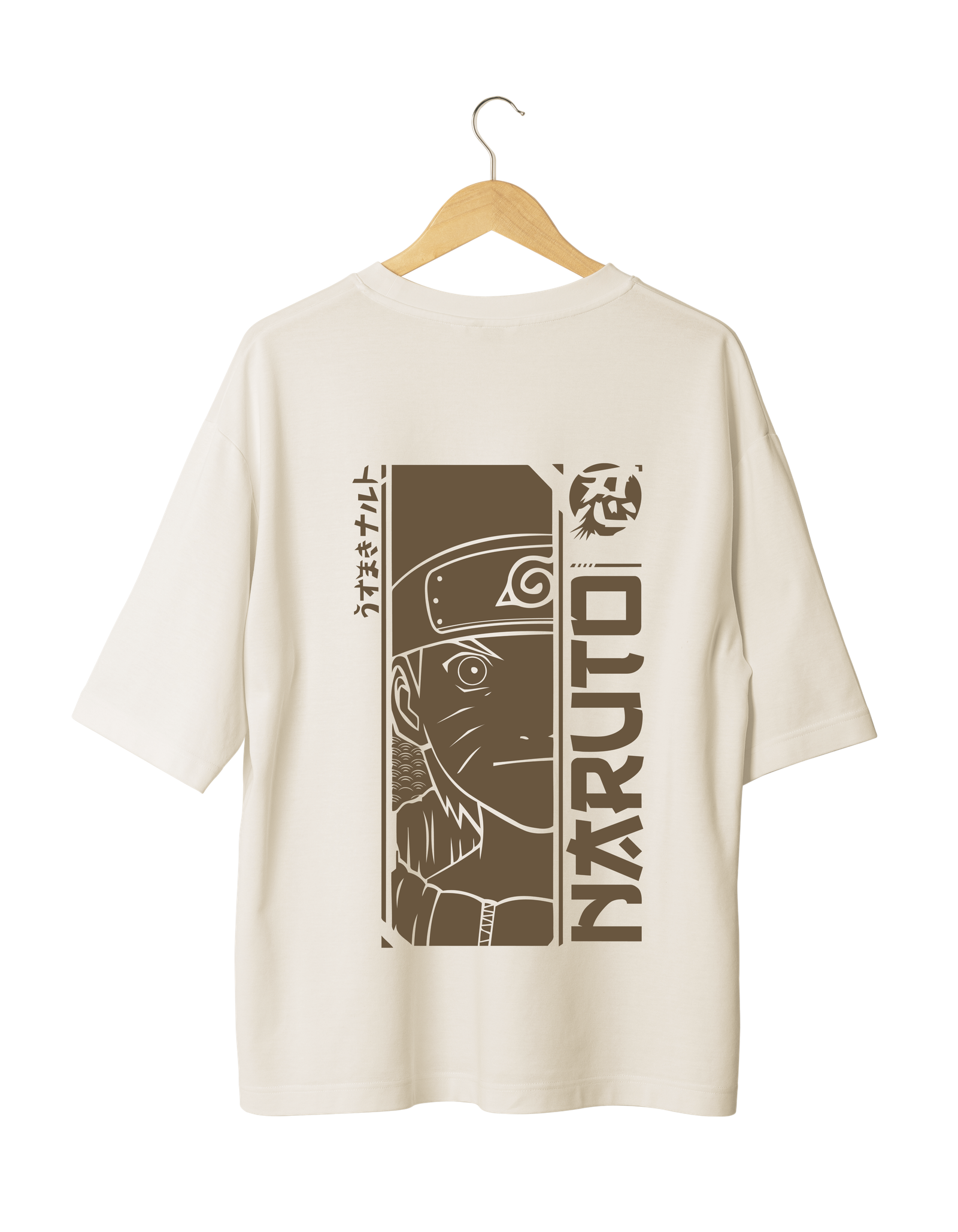 Beige Naruto T-Shirt Naruto Legacy T-Shirt (Oversized)