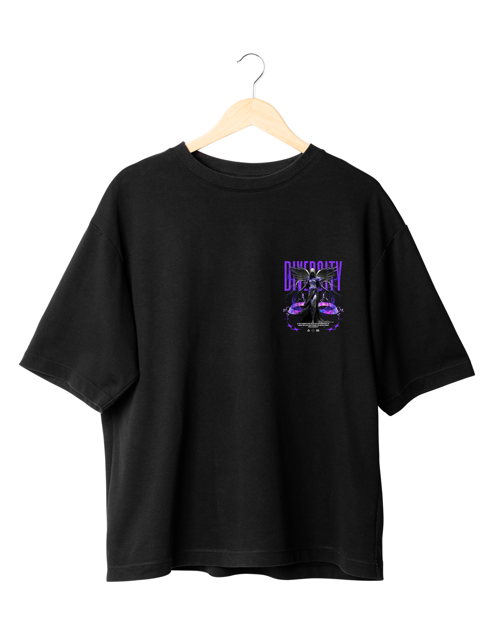 DIVERSITY 1 BLACK (1) Diversity T-Shirt BLACK (OVERSIZED)