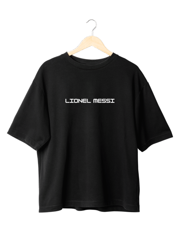 ronaldo 4 (2) Messi Classic No.10 T-Shirt T-Shirt BLACK (OVERSIZED)